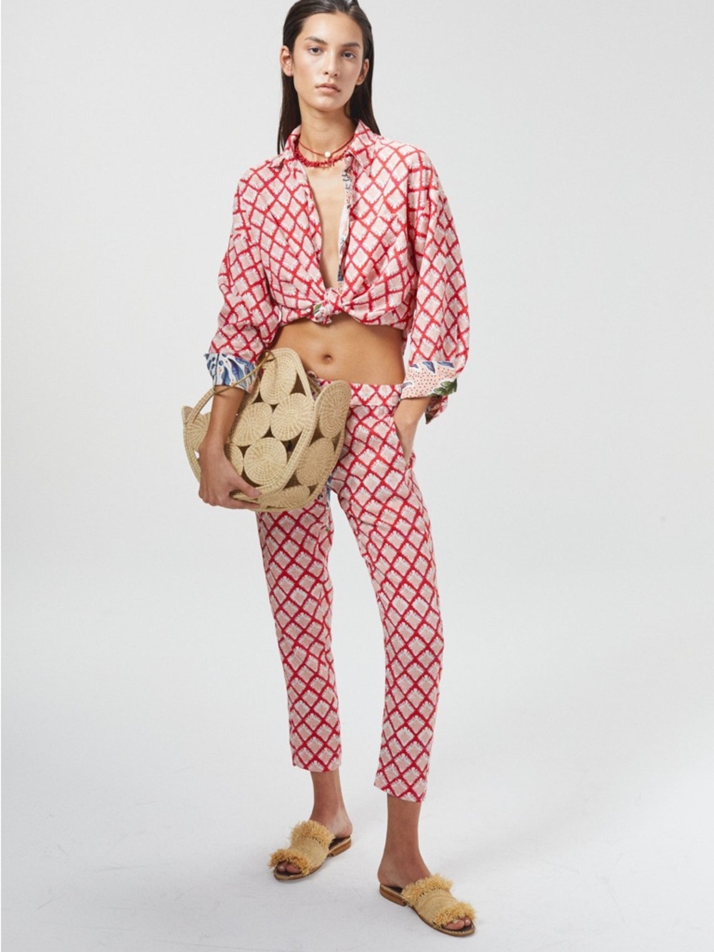 Lanhtropy Island Linen Shirt Tangier Print 100% Organic Linen Oversized L - Picture 13 of 14